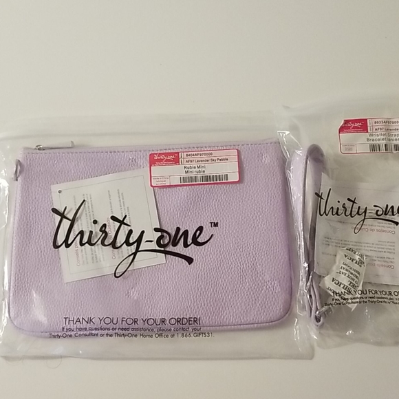 thirty-one Handbags - Thirty one Mini Rubie &  Strap Lavender Sky Bundle